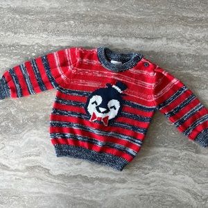 12M PetitLem penguin sweater